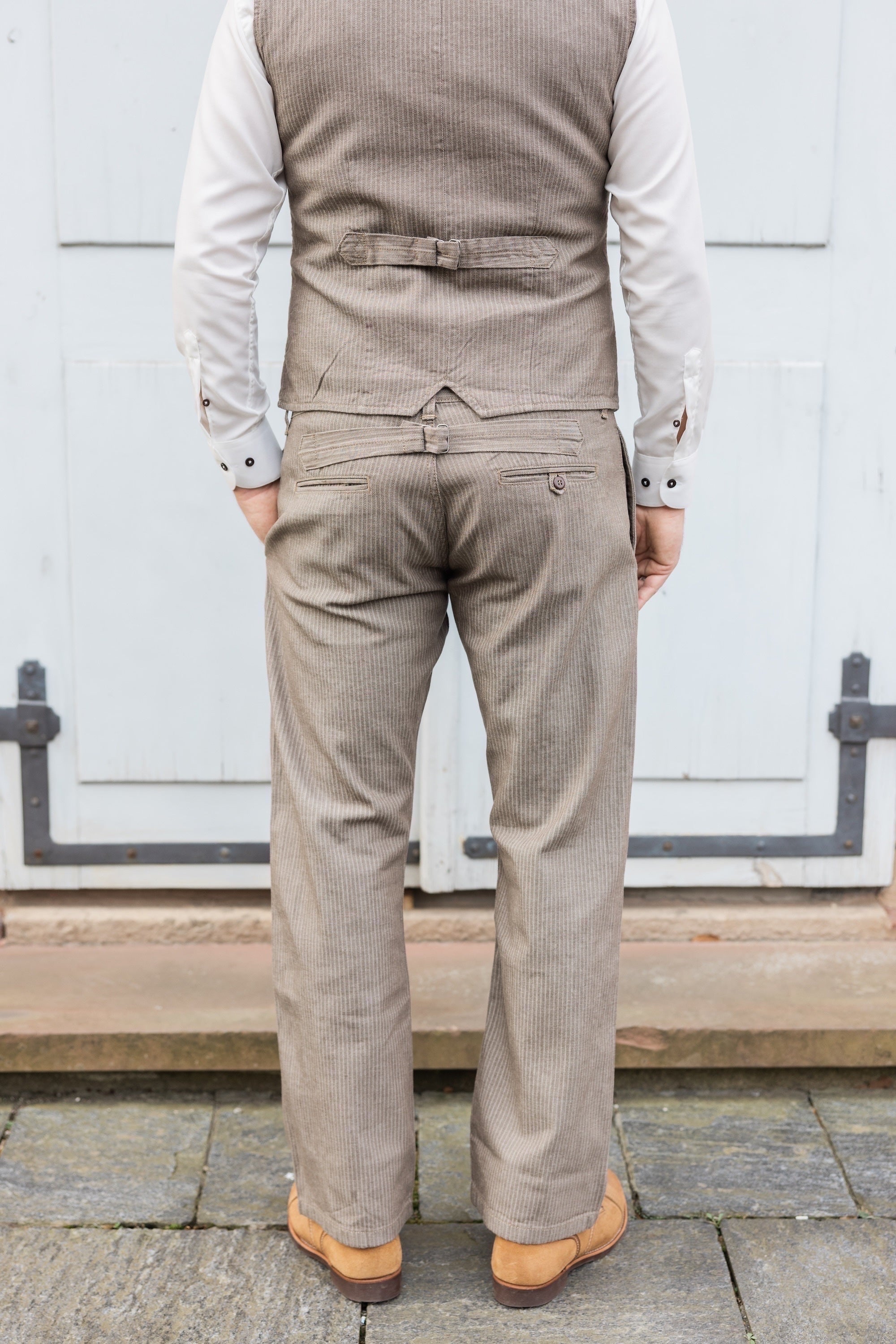 1947er Harvester Pant Herringbone Brown