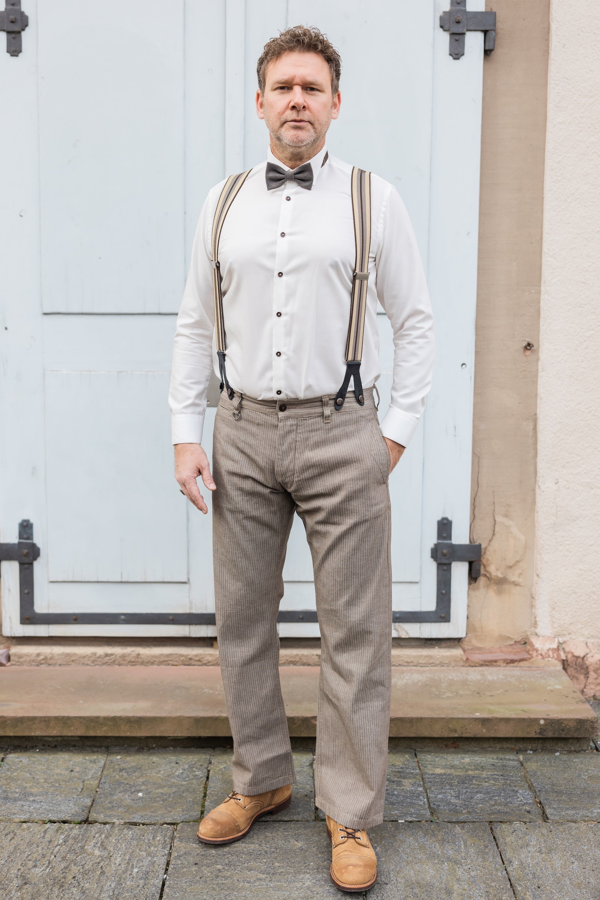 1947er Harvester Pant Herringbone Brown