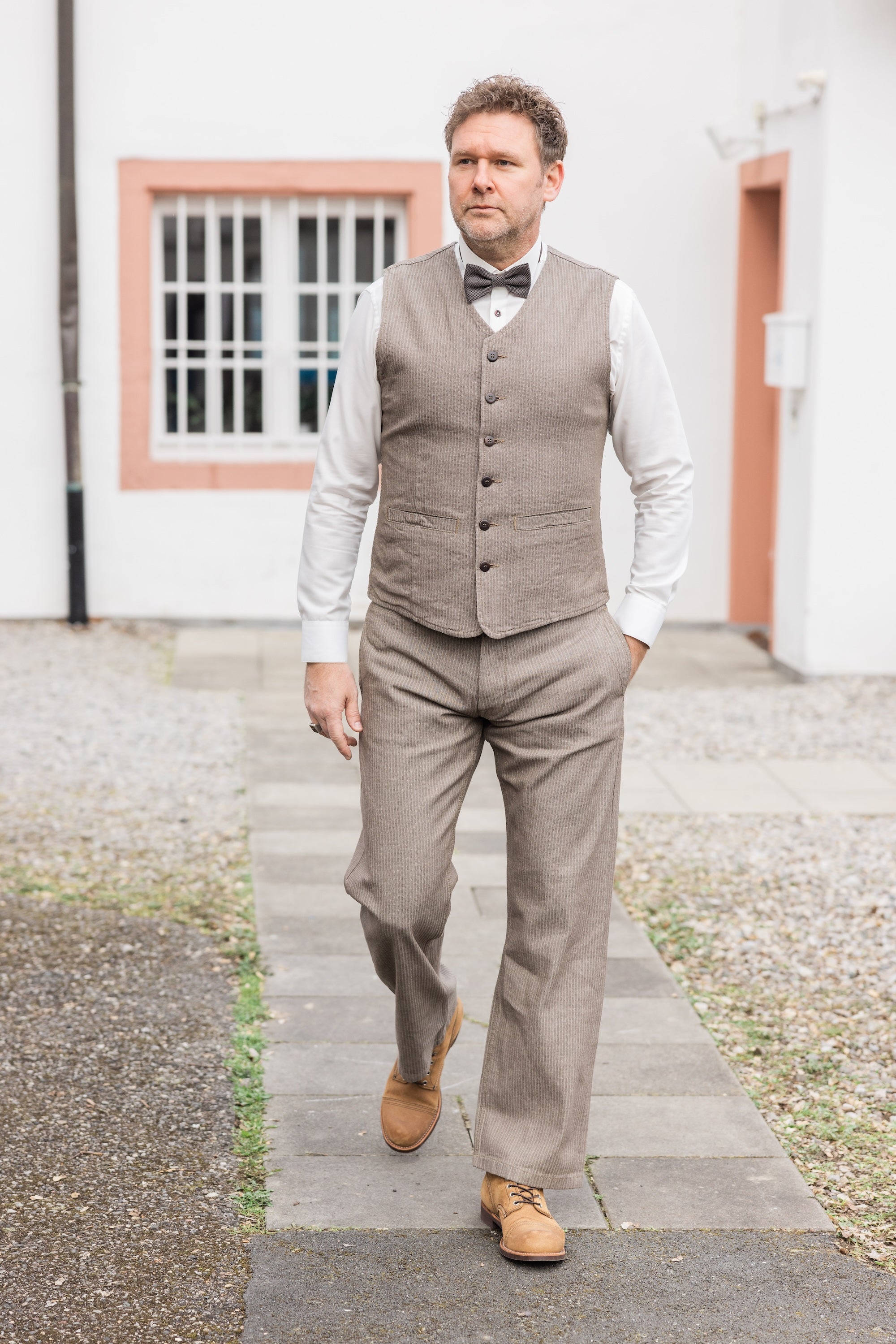 1947er Harvester Pant Herringbone Brown