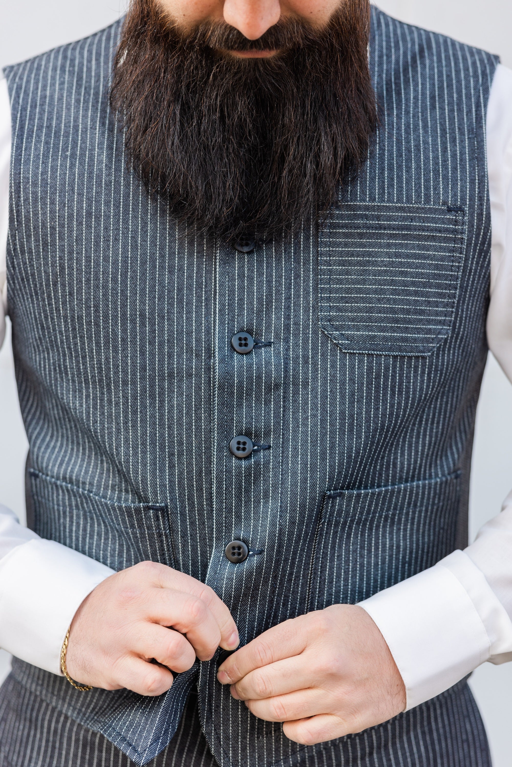 1937er Roamer Vest - Blue Wabash