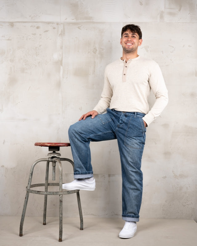 1967er Utility Trousers Blue Wabash Rinsed