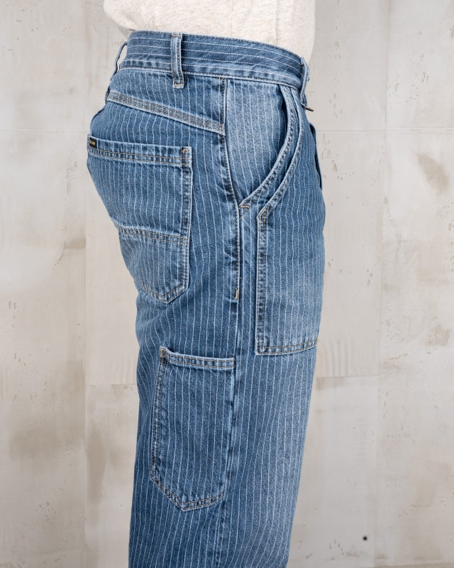1967er Utility Trousers Blue Wabash Rinsed