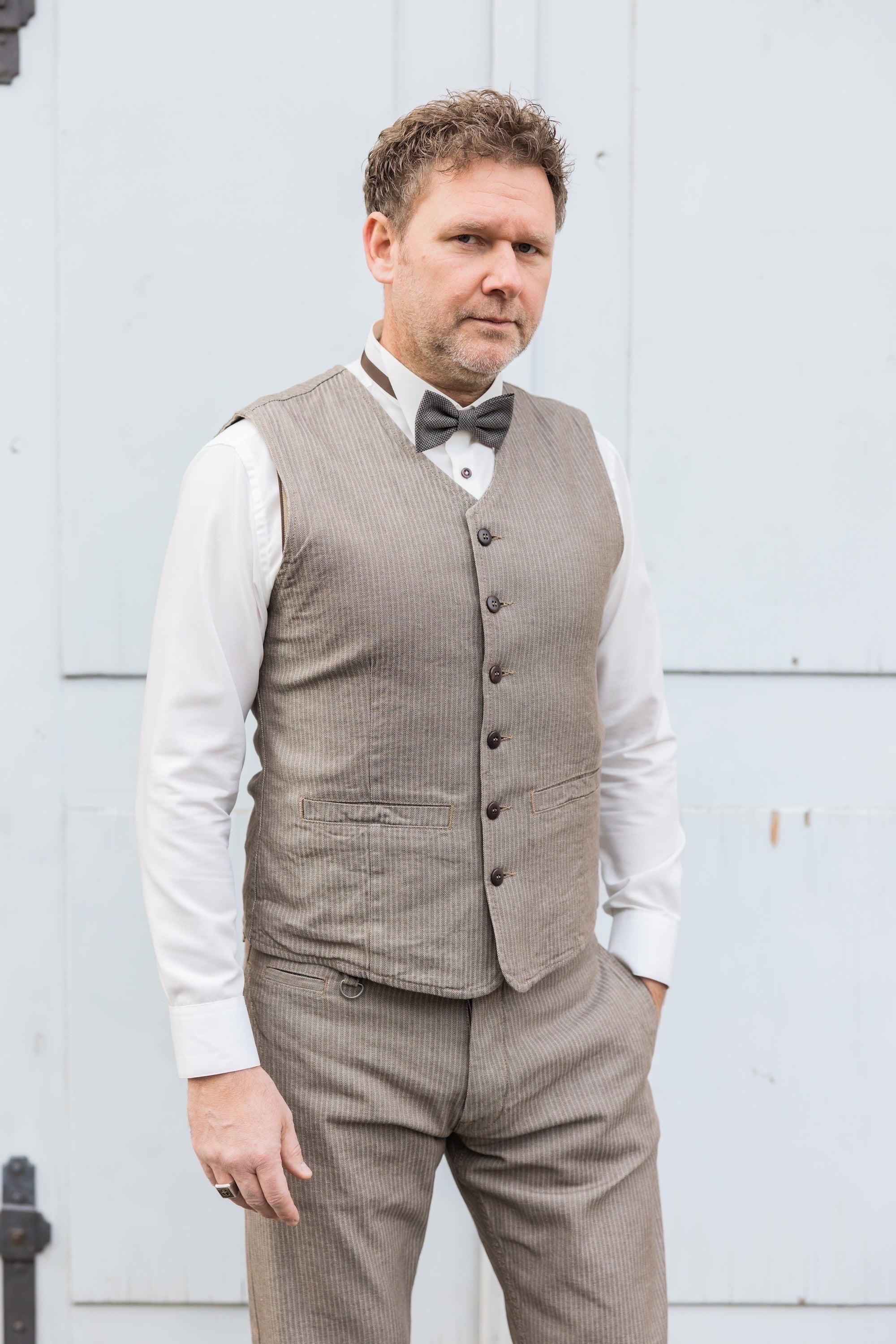 1905 Hauler Vest Herringbone Brown