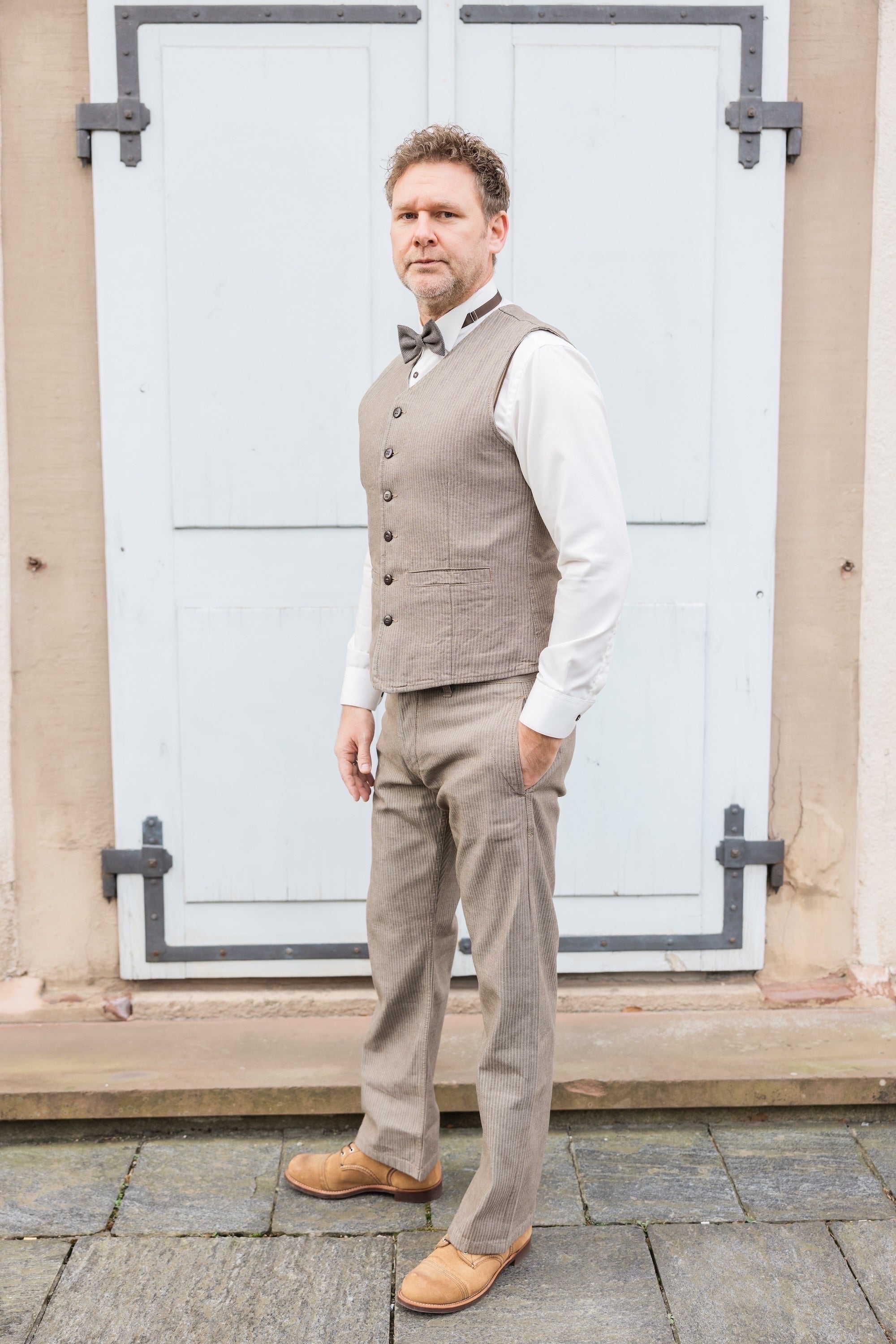 1947er Harvester Pant Herringbone Brown