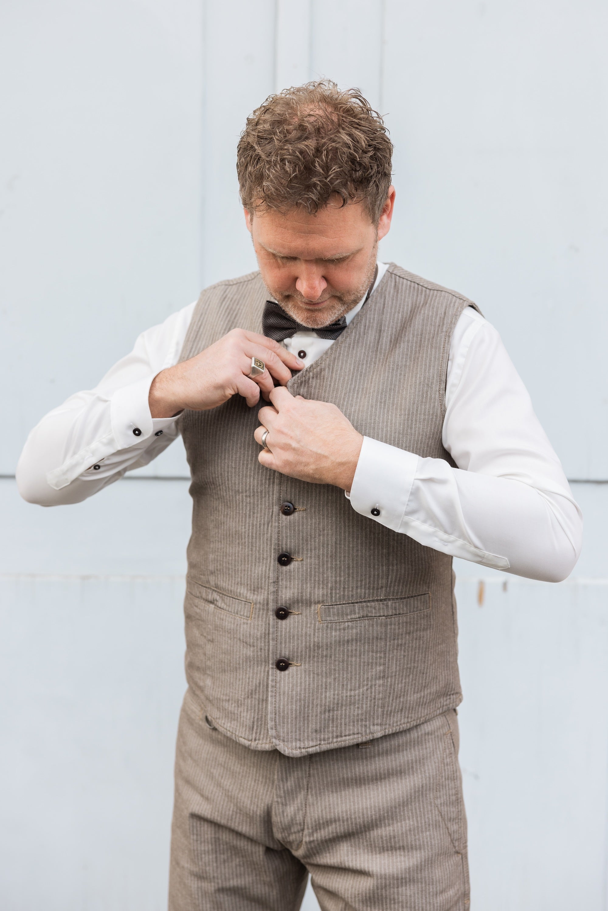 1905 Hauler Vest Herringbone Brown