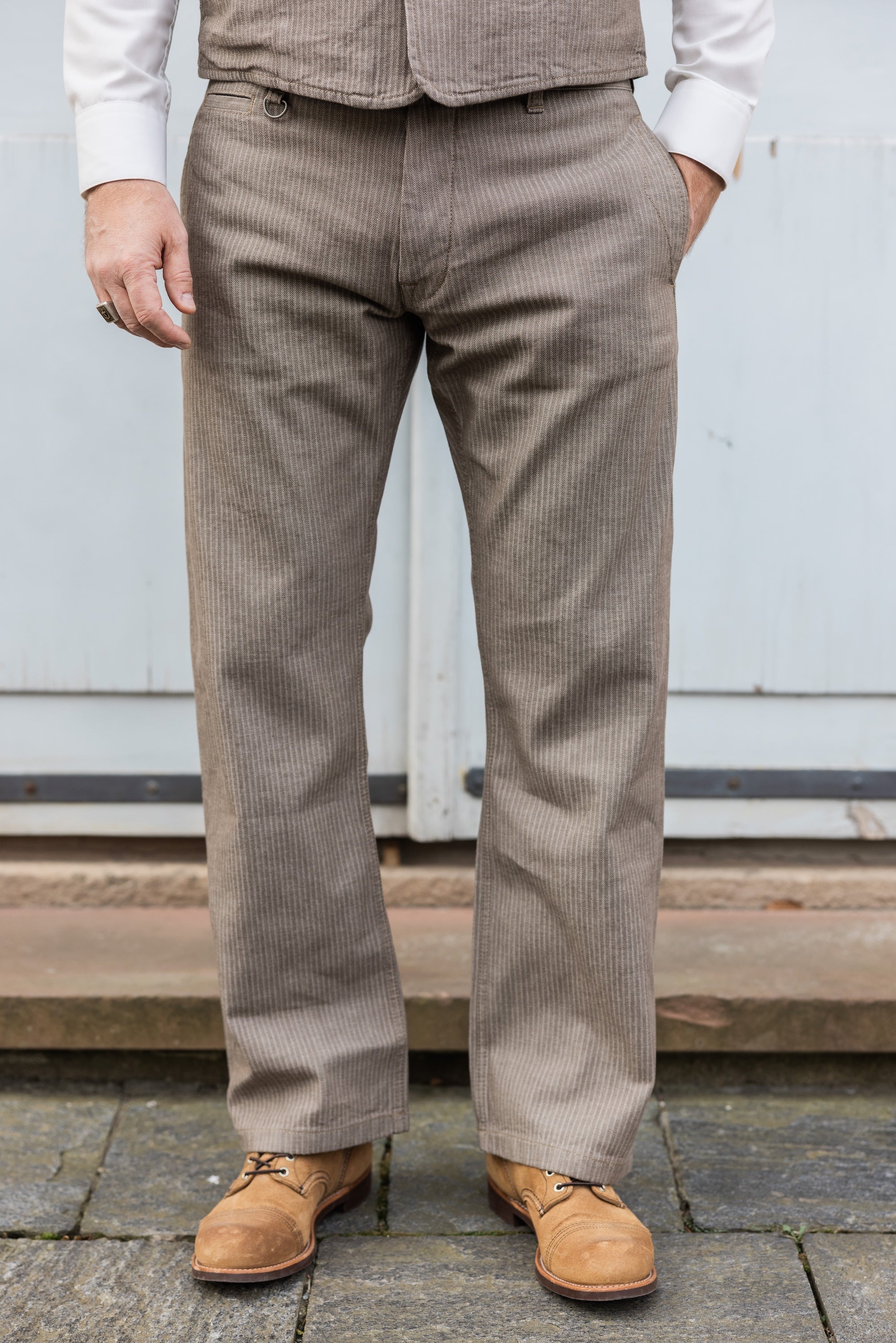 1947er Harvester Pant Herringbone Brown