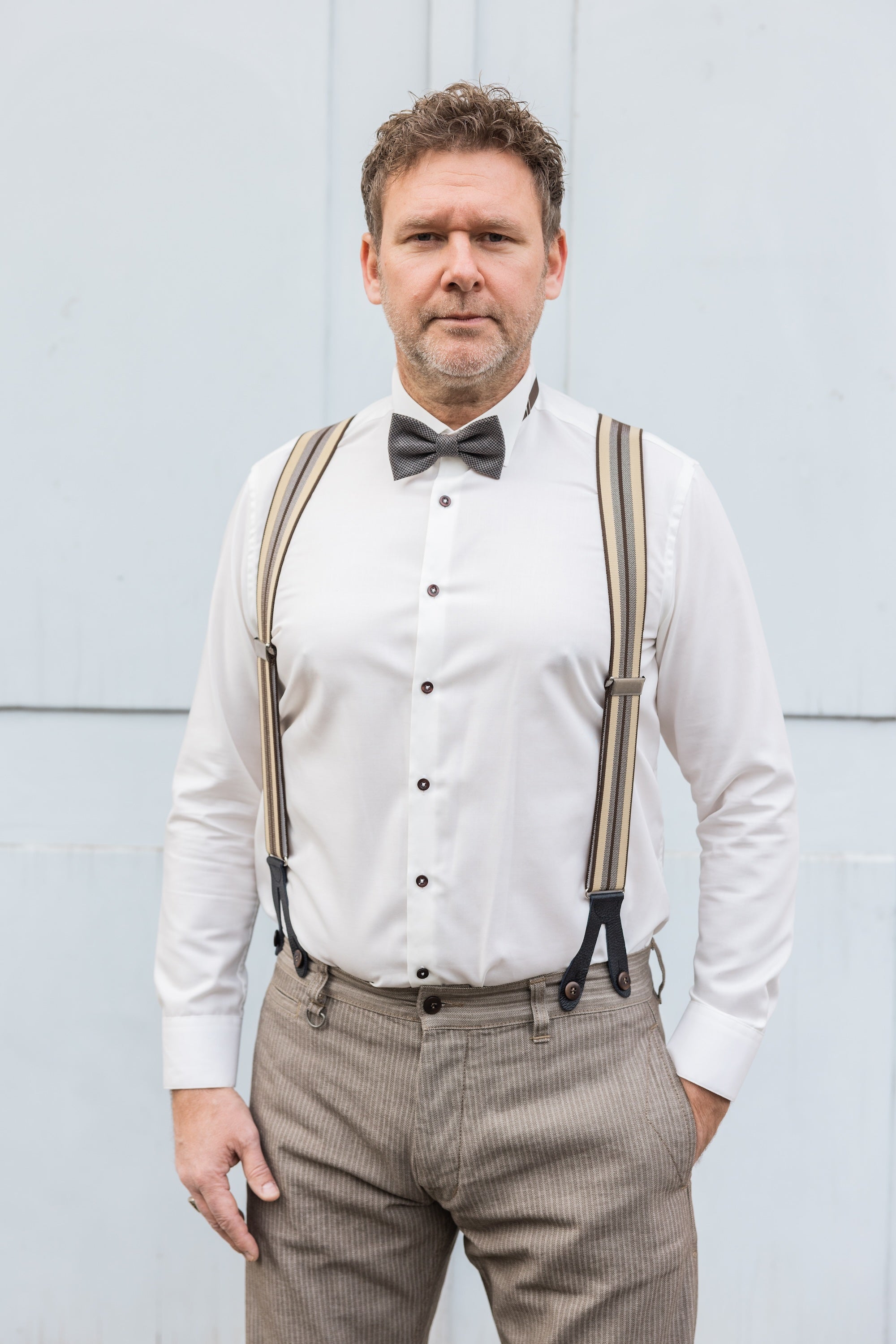 1947er Harvester Pant Herringbone Brown