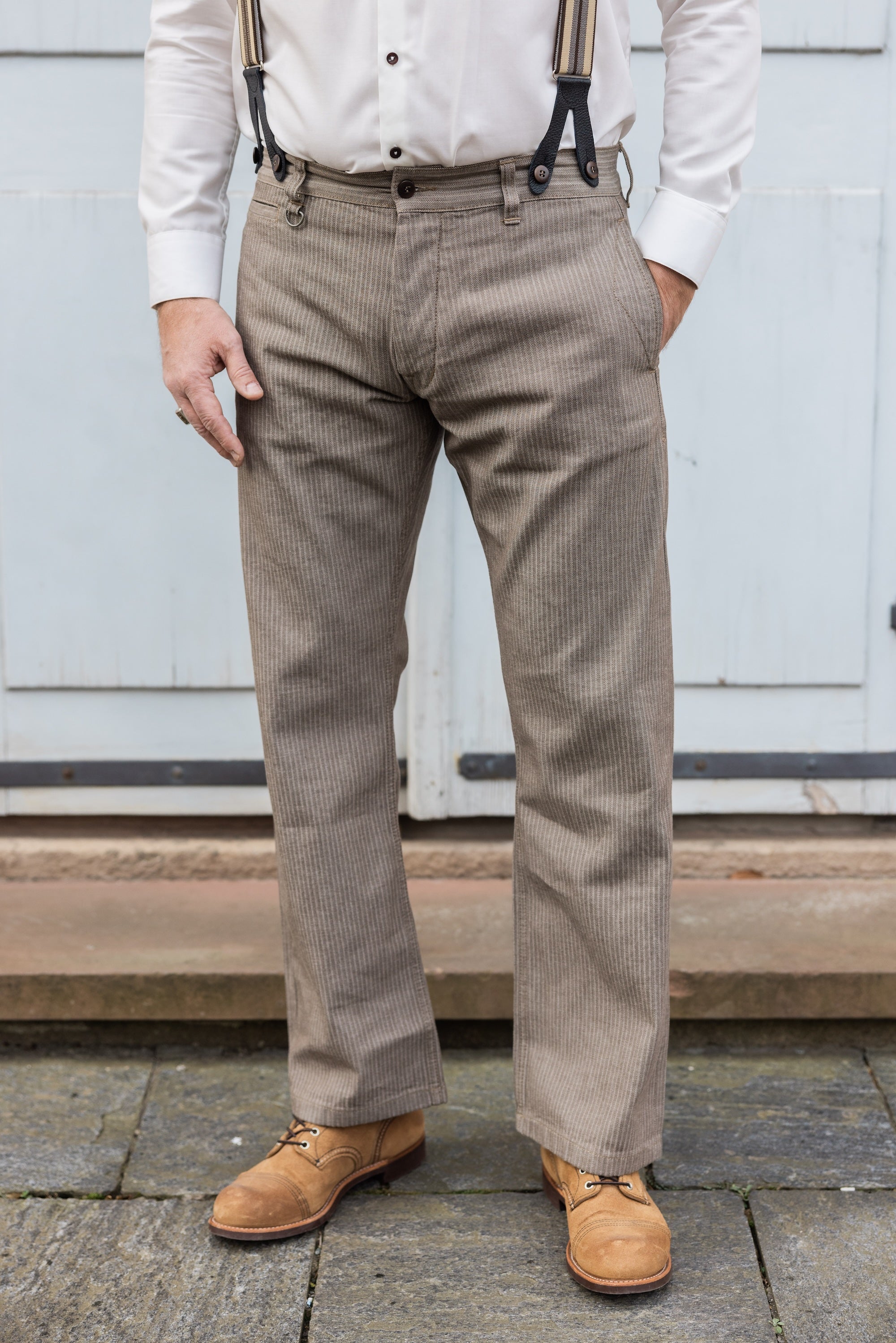 1947er Harvester Pant Herringbone Brown