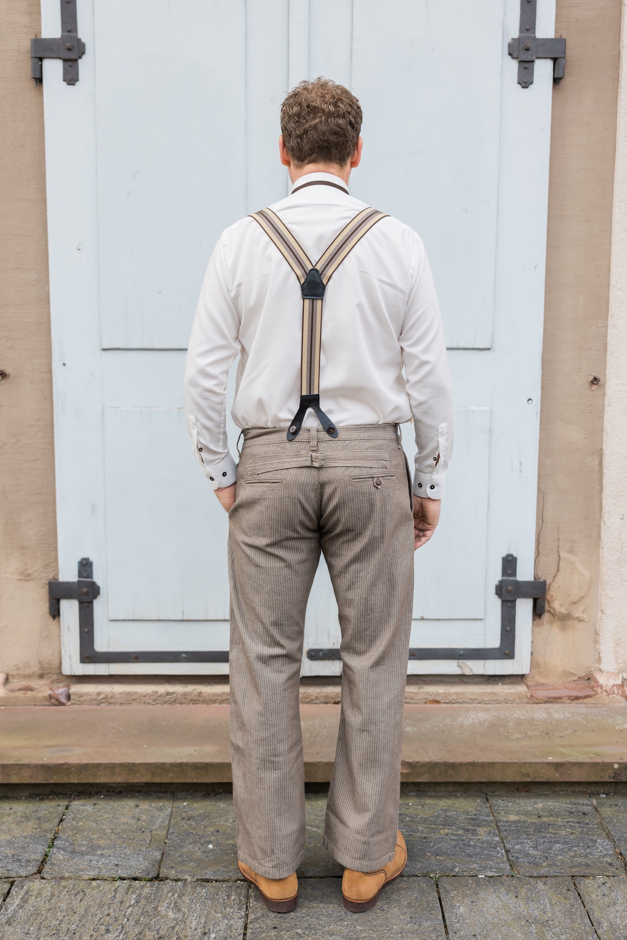 1947er Harvester Pant Herringbone Brown