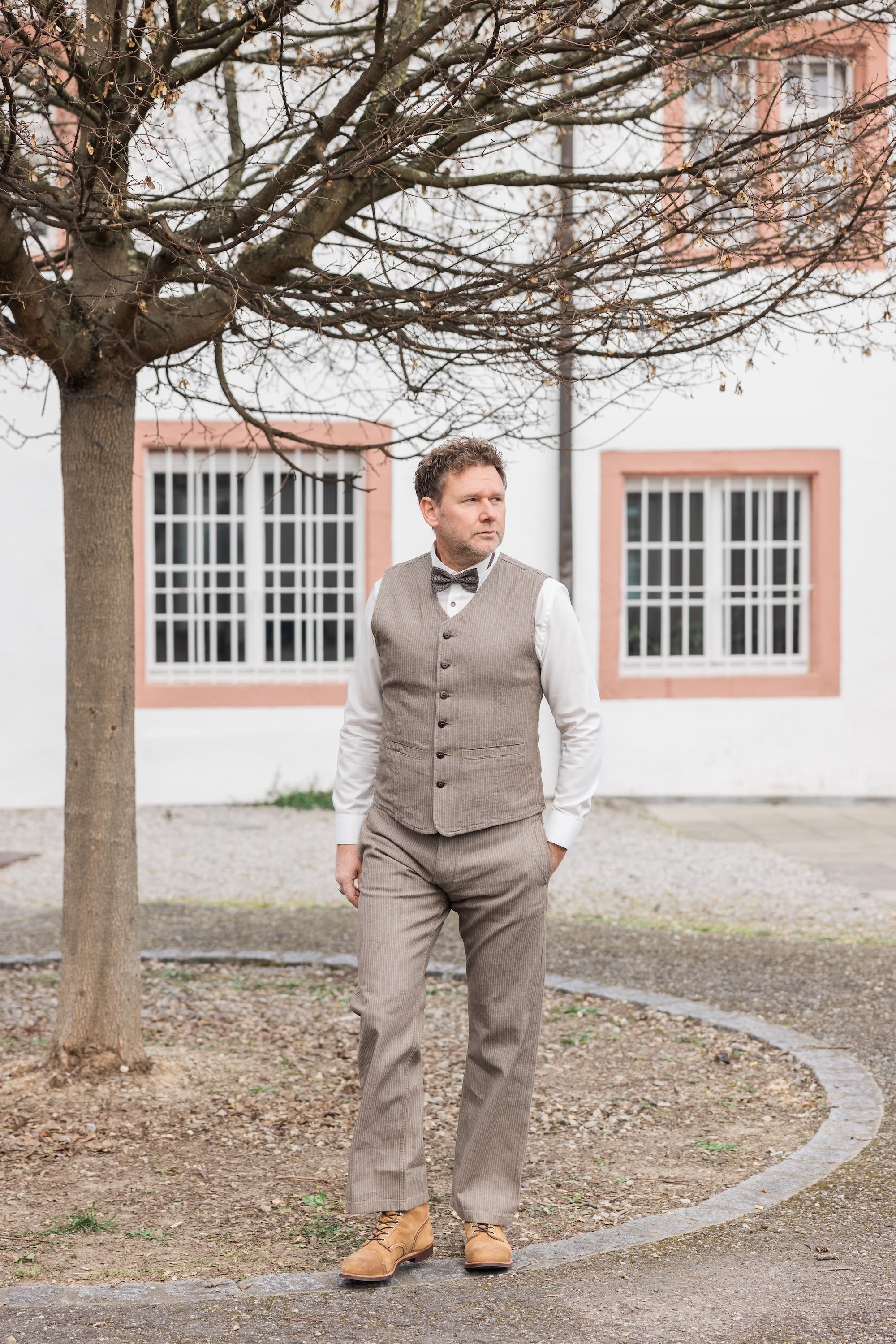 1947er Harvester Pant Herringbone Brown