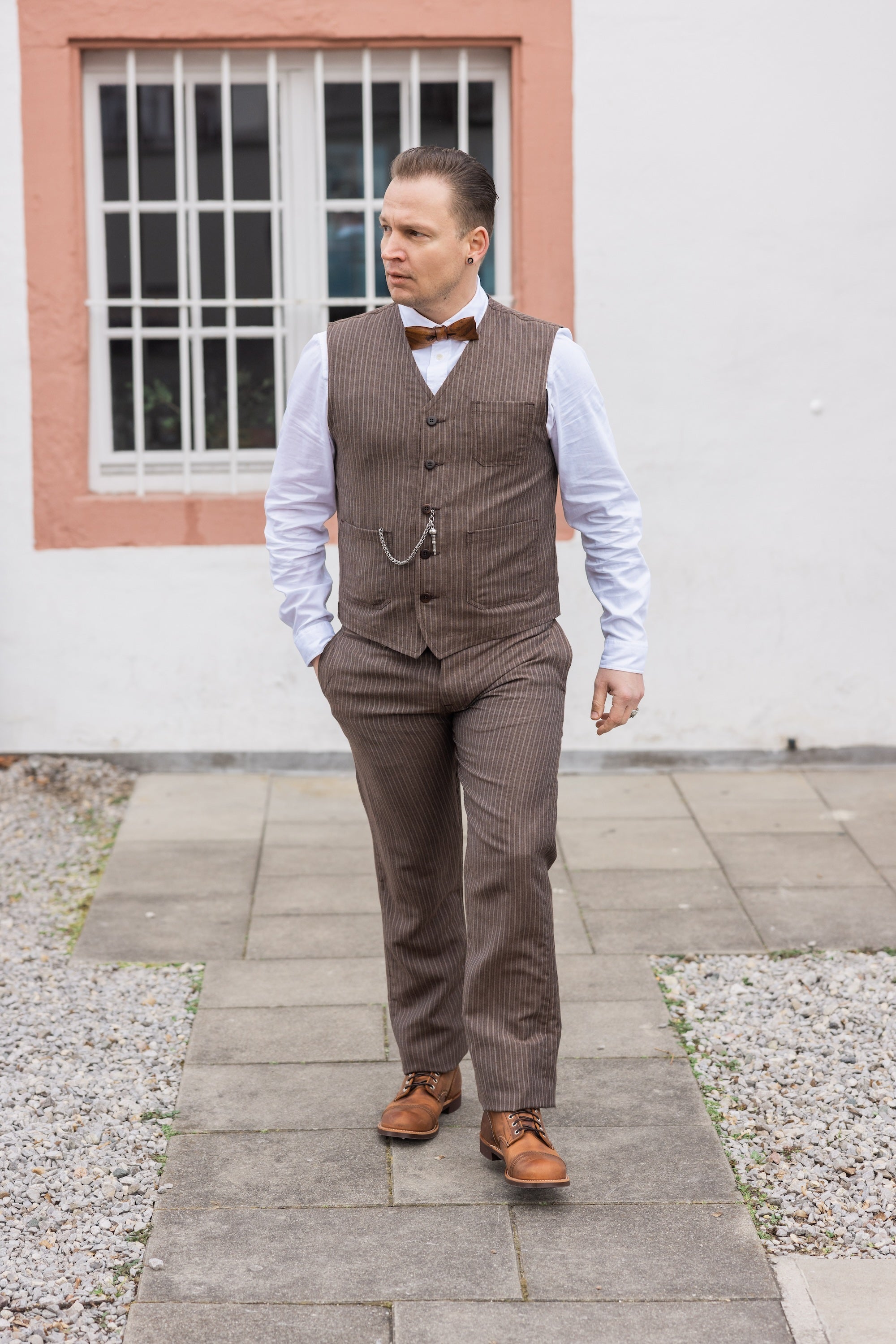 1937 Roamer Vest Alameda – leichte Sommerweste aus Wolle/Leinen für kernige Outfits & festliche Anlässe