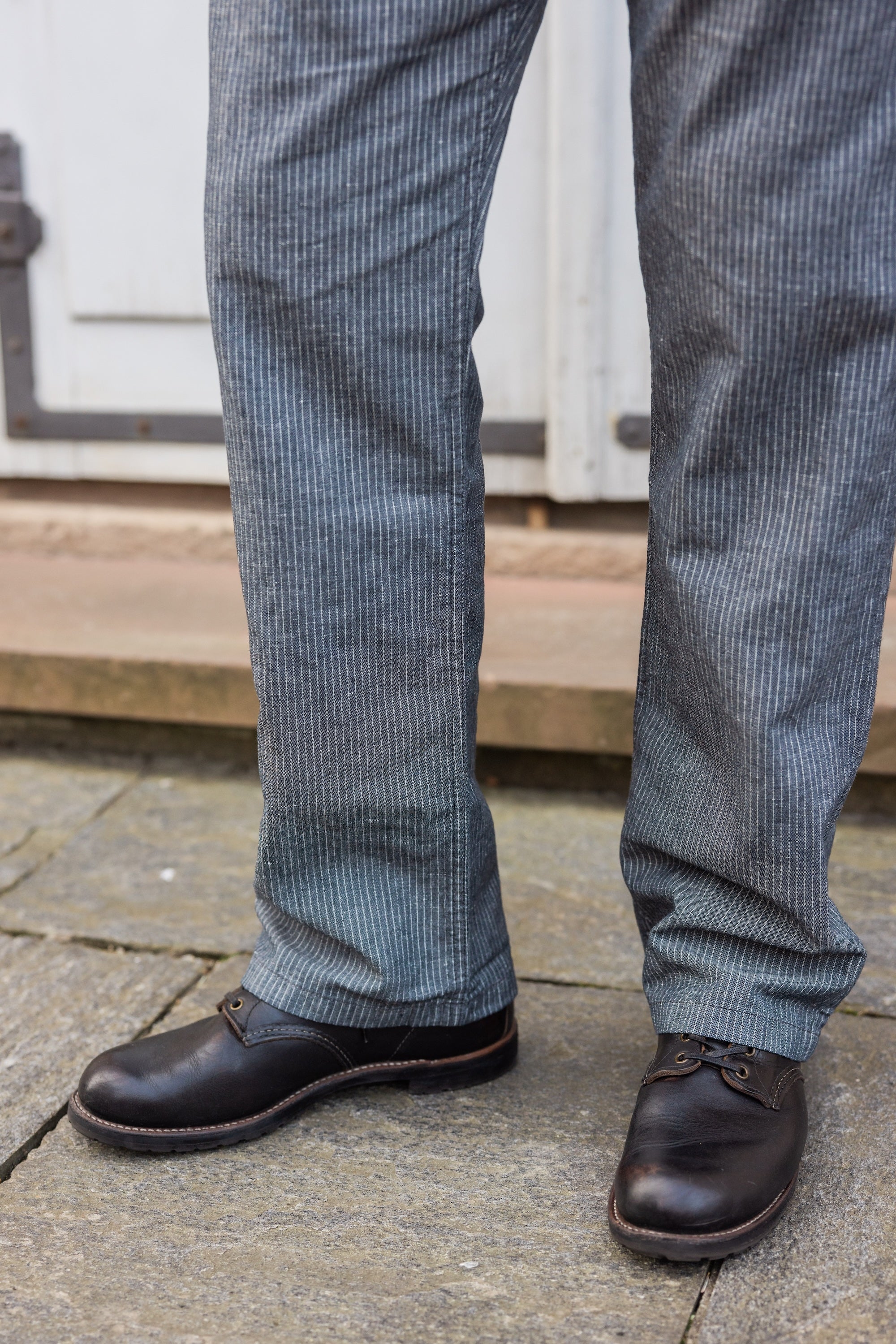 1942 Hunting Pant Grey Striped Linen