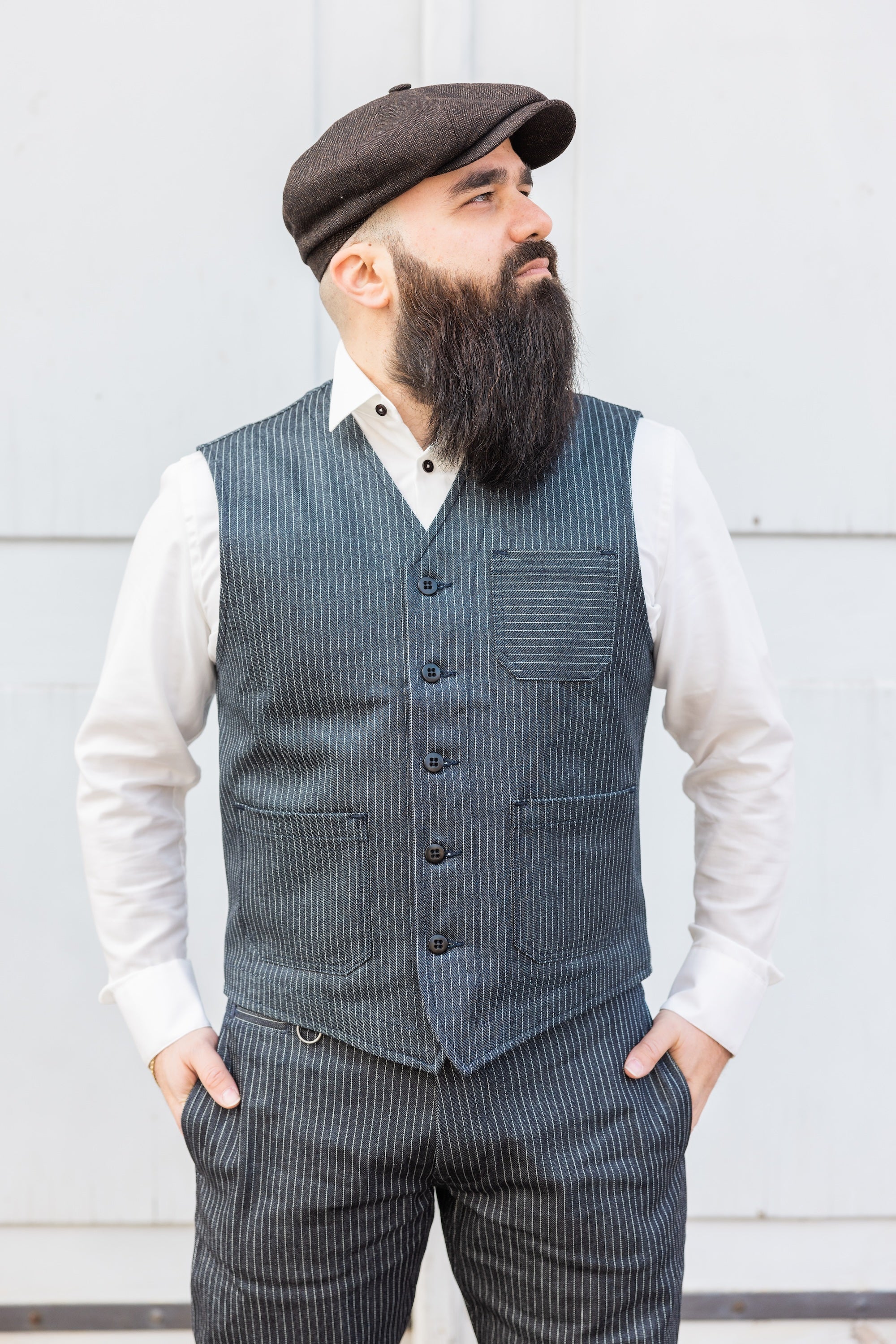 1937er Roamer Vest - Blue Wabash