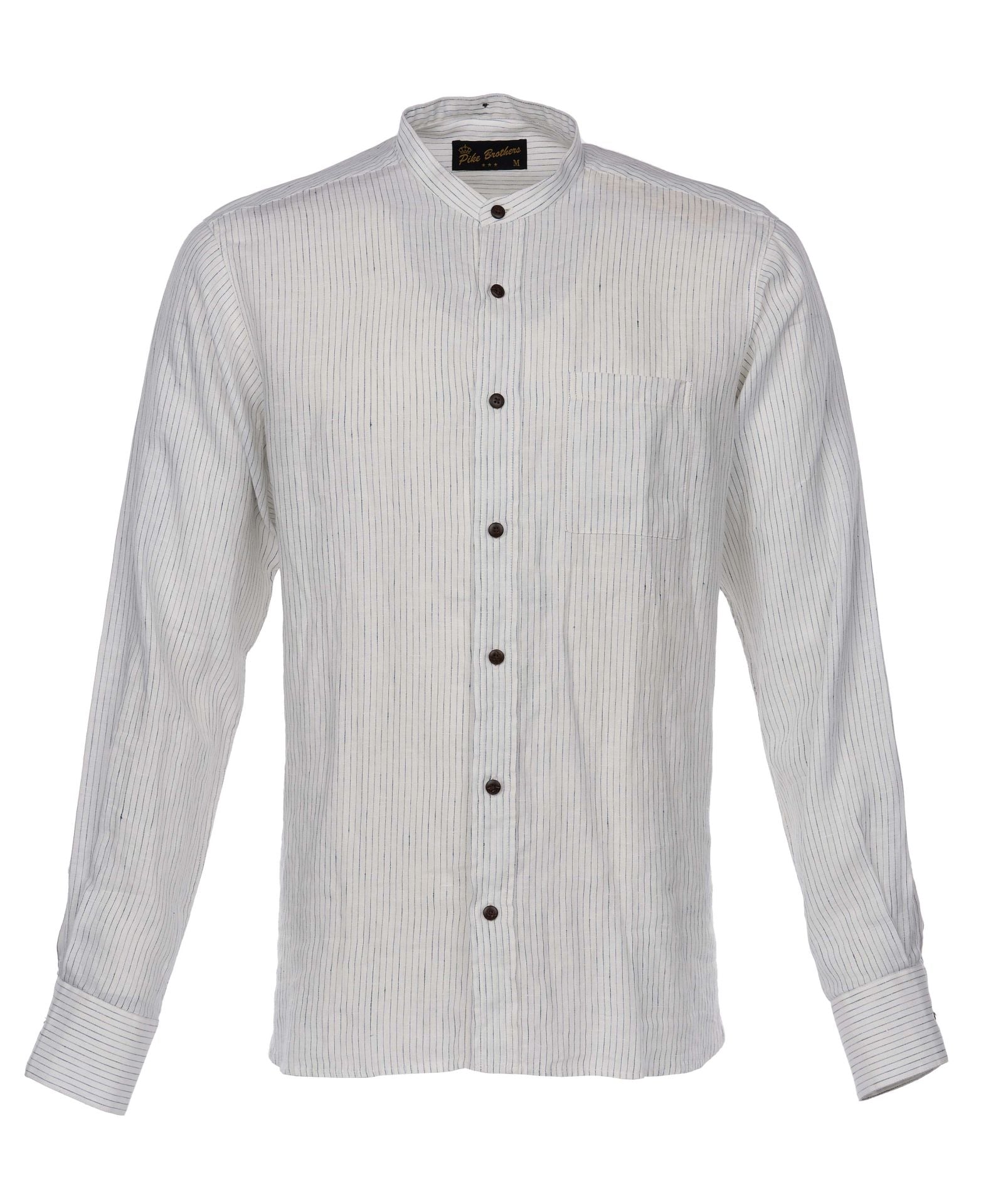 1923 Buccanoy Shirt white blue linen