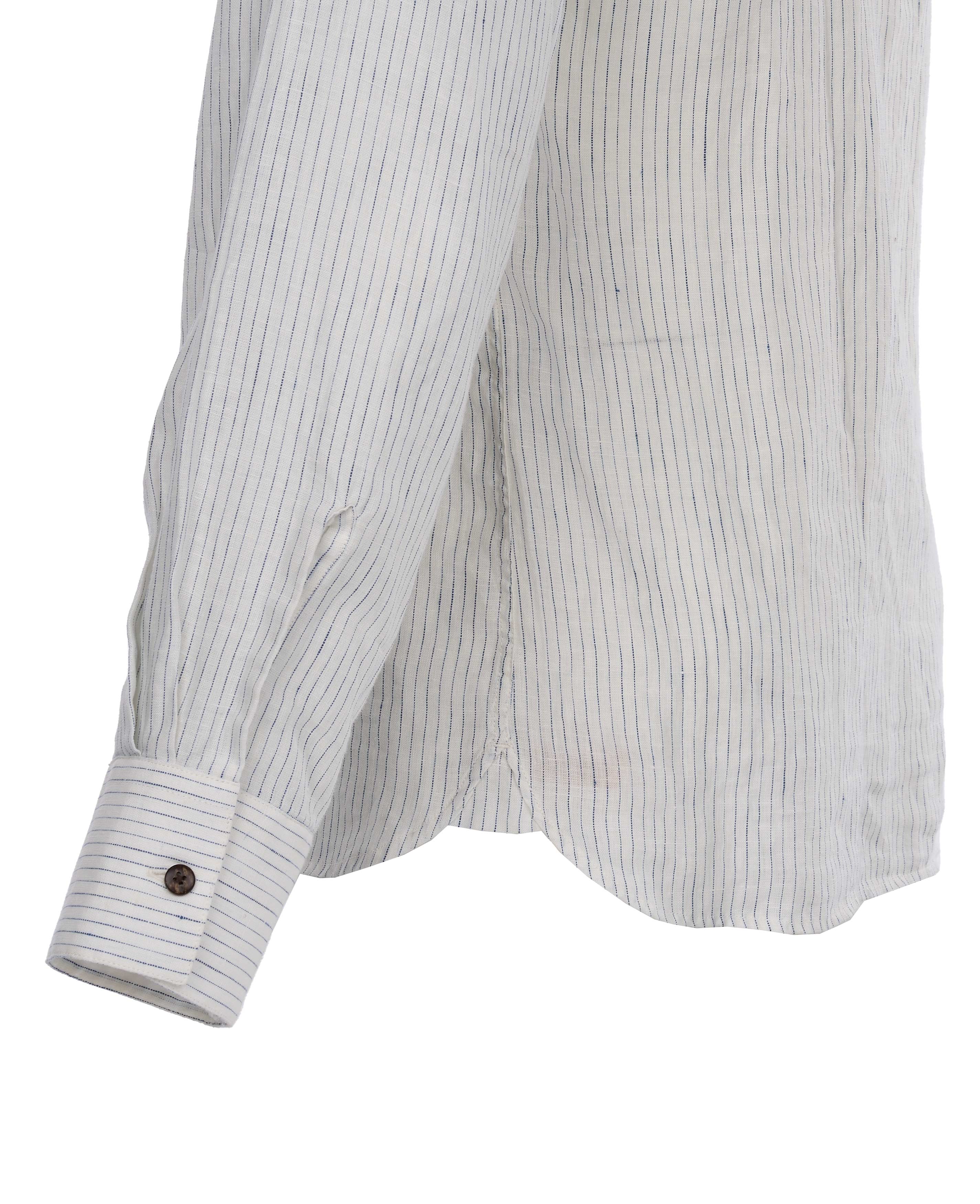 1923 Buccanoy Shirt white blue linen