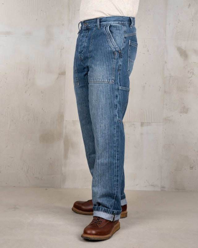 1967er Utility Trousers Blue Wabash Rinsed