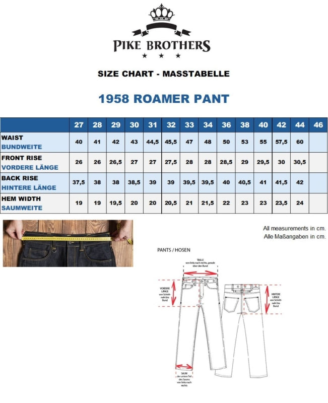 1958er Roamer Pant - Raw Denim 15oz - Boot Cut
