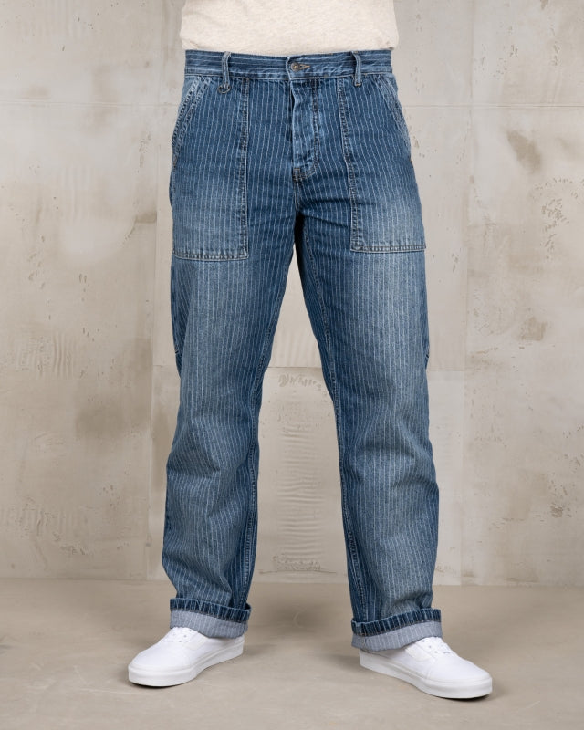 1967 Utility Trousers Blue Wabash – lockere Hose mit Vintage-Look, funktionalem Schnitt und robustem Denim. Ideal für kernige Outfits mit Stil.