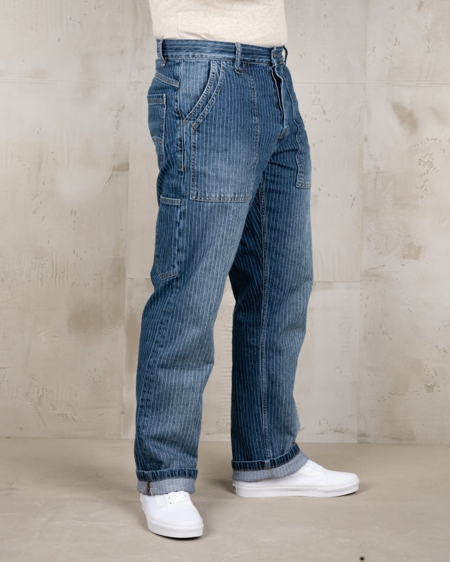 1967er Utility Trousers Blue Wabash Rinsed